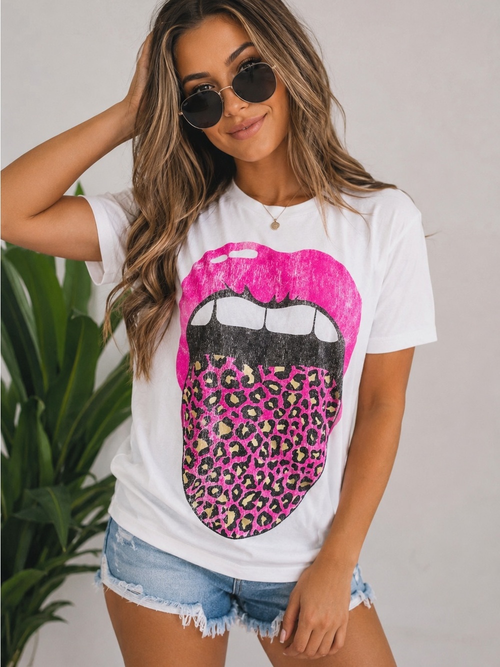 Prince Peter Collection Leopard Tongue Graphic Tee Size Small, NWT